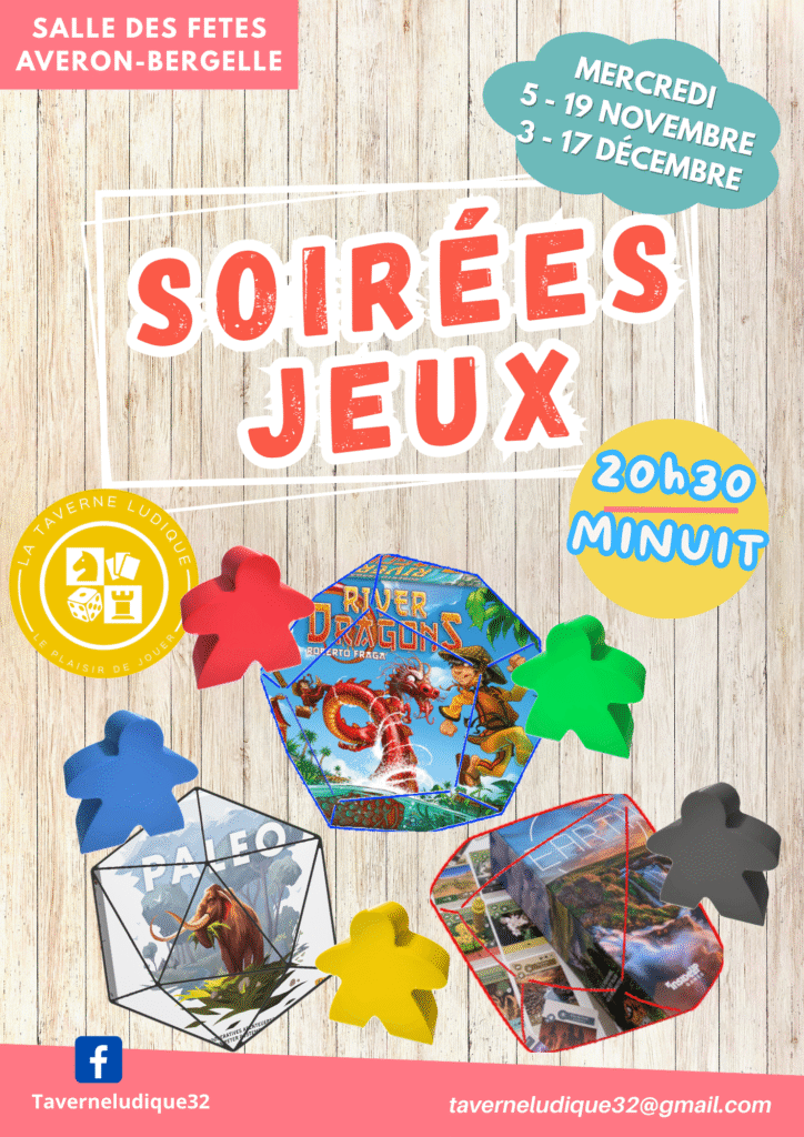 Soirées jeux à Avéron-Bergelle