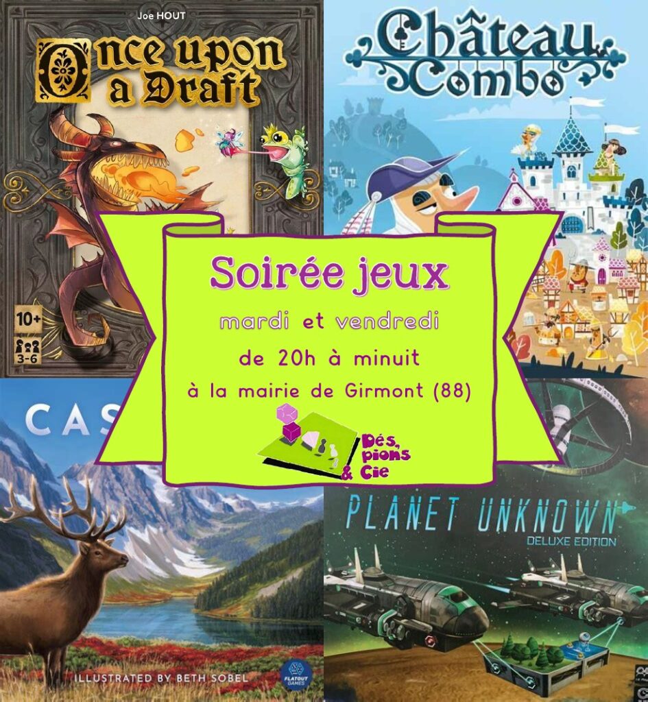 Soirées jeux hebdomadaires